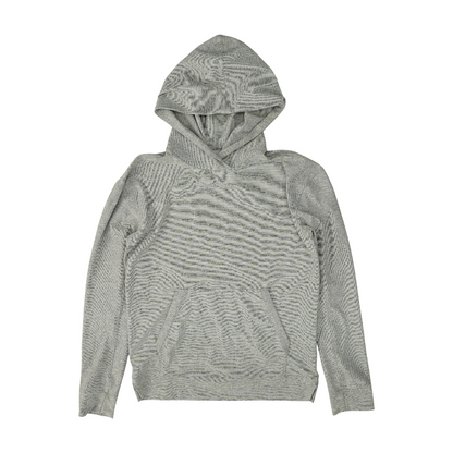 Gray Striped Hoodie Pullover