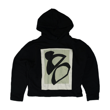 Black Graphic Hoodie Pullover