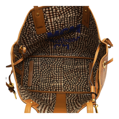 Cognac Reversible Liz Shopper in Visetos