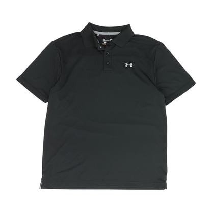 Black Solid Short Sleeve Polo