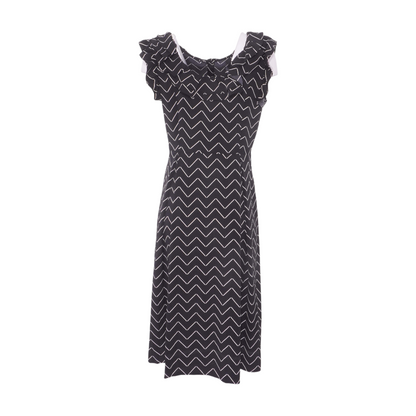 Black Chevron Midi Dress