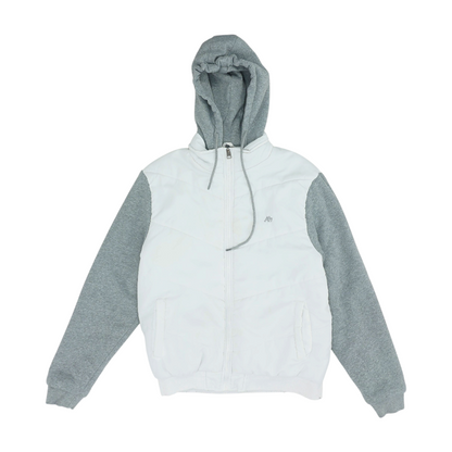 White Color Block Jacket