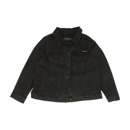 Black Plus Solid Denim Jacket