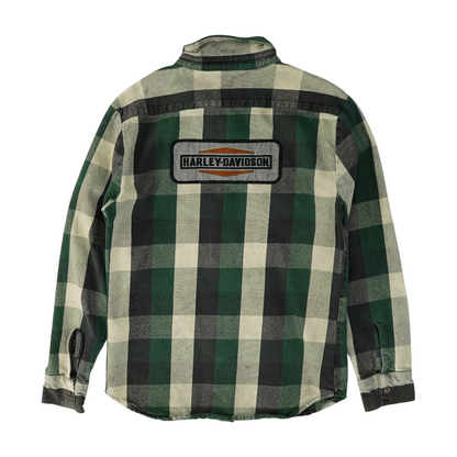 Green Plaid Flannel Button Down