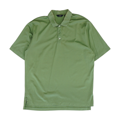 Green Solid Short Sleeve Polo