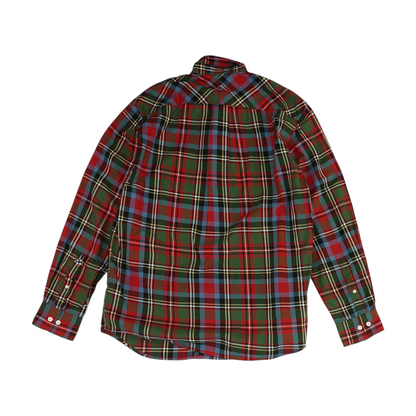 Red Plaid Long Sleeve Button Down