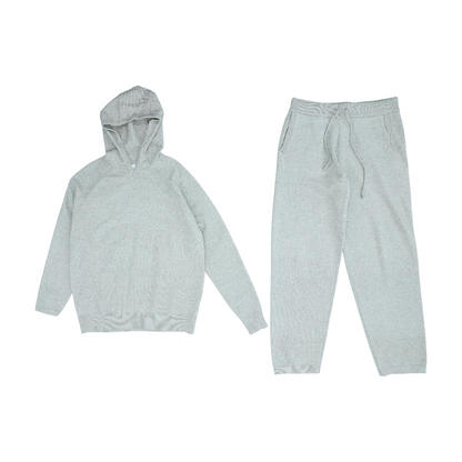 Beige Solid Pant Set