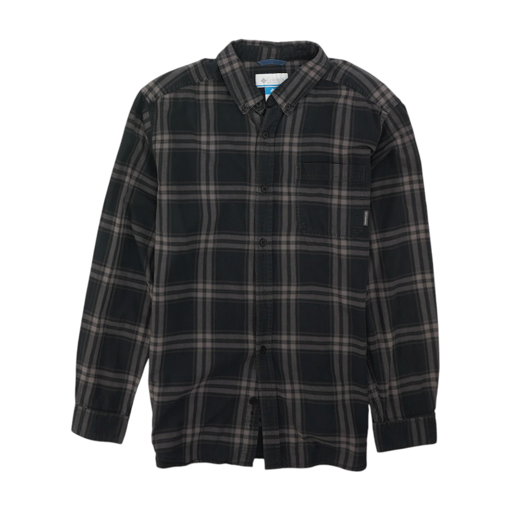 Black Plaid Long Sleeve Button Down
