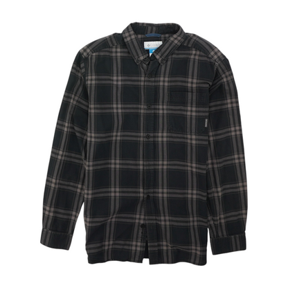 Black Plaid Long Sleeve Button Down