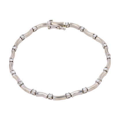3/4 ctw 14K White Gold Diamond Chain Bracelet