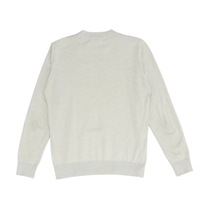 Beige Solid Pullover Sweater