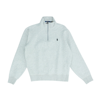 Gray Solid 1/4 Zip Pullover