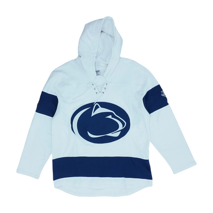White Graphic Hoodie Pullover