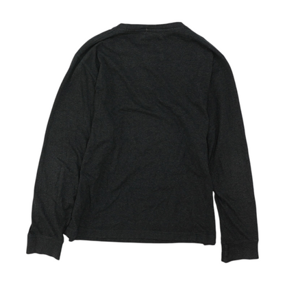 Gray Solid Henley T-Shirt