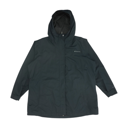 Black Solid Rain Jacket