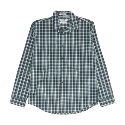 Blue Plaid Long Sleeve Button Down