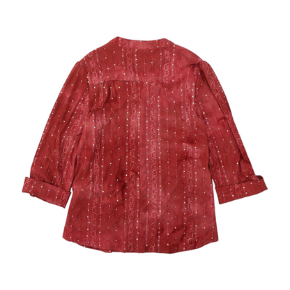 Maroon Tie-Dye Blouse