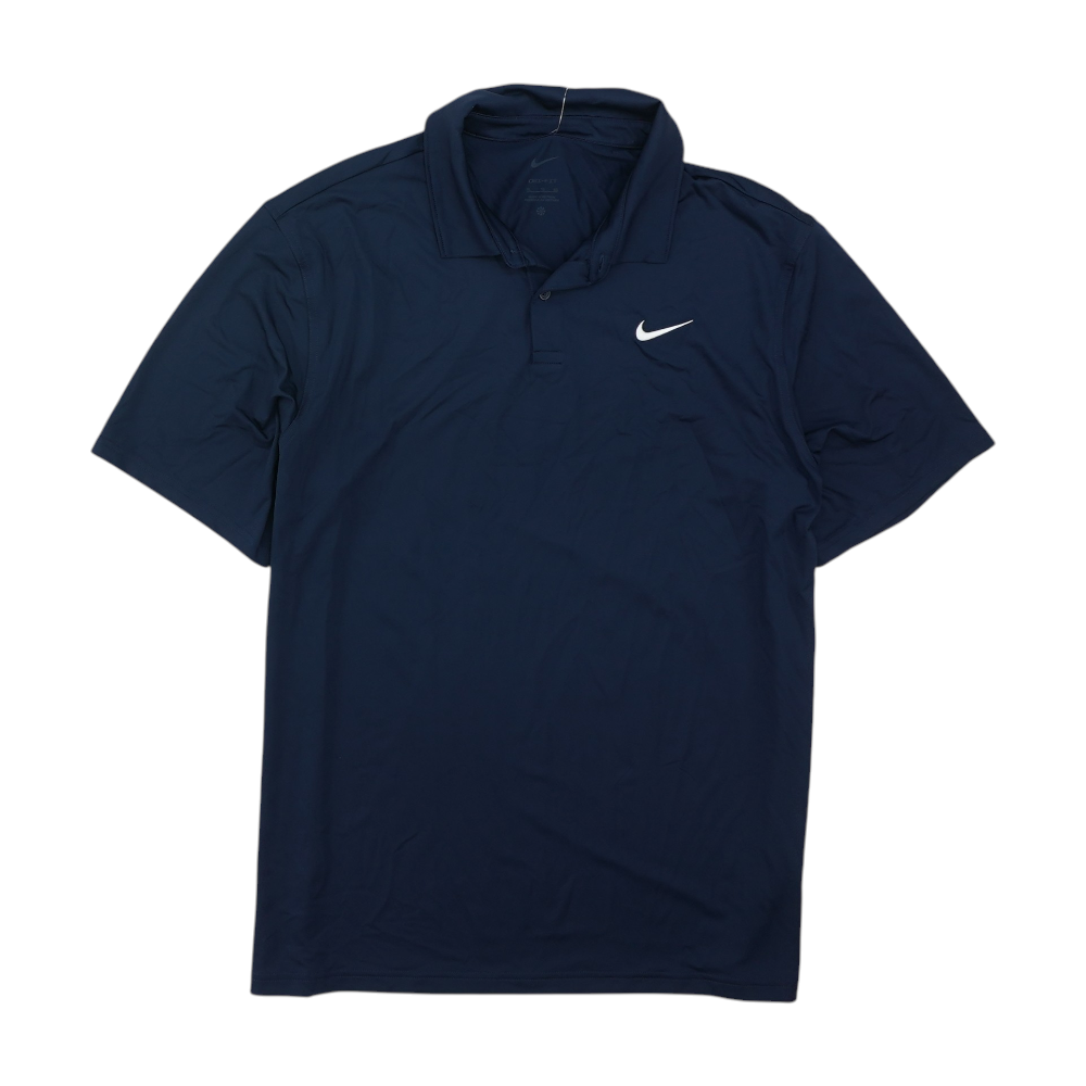 Navy Solid Short Sleeve Polo
