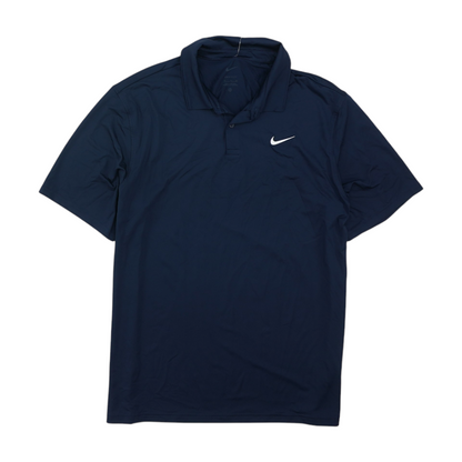 Navy Solid Short Sleeve Polo