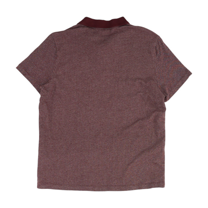 Maroon Abstract Short Sleeve Polo
