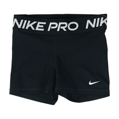 Black Solid Active Shorts