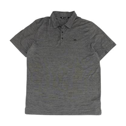 Gray Solid Short Sleeve Polo