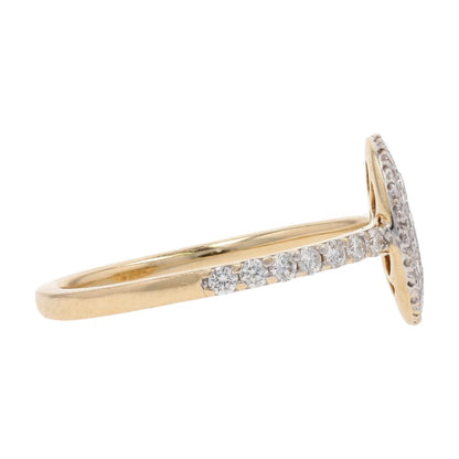 1/2 Ct 14K Gold Diamond Pave Mini Infinity Cocktail Ring