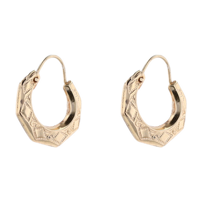14K Yellow Gold Hoop Earrings