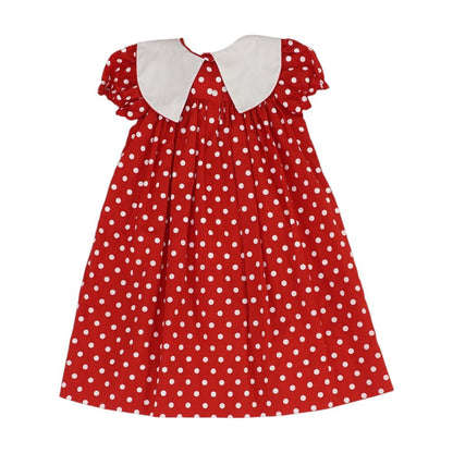 Red Polka Dot Midi Dress