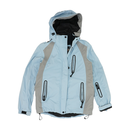 Blue Solid Rain Jacket