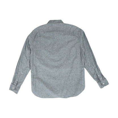 Black Solid Long Sleeve Button Down