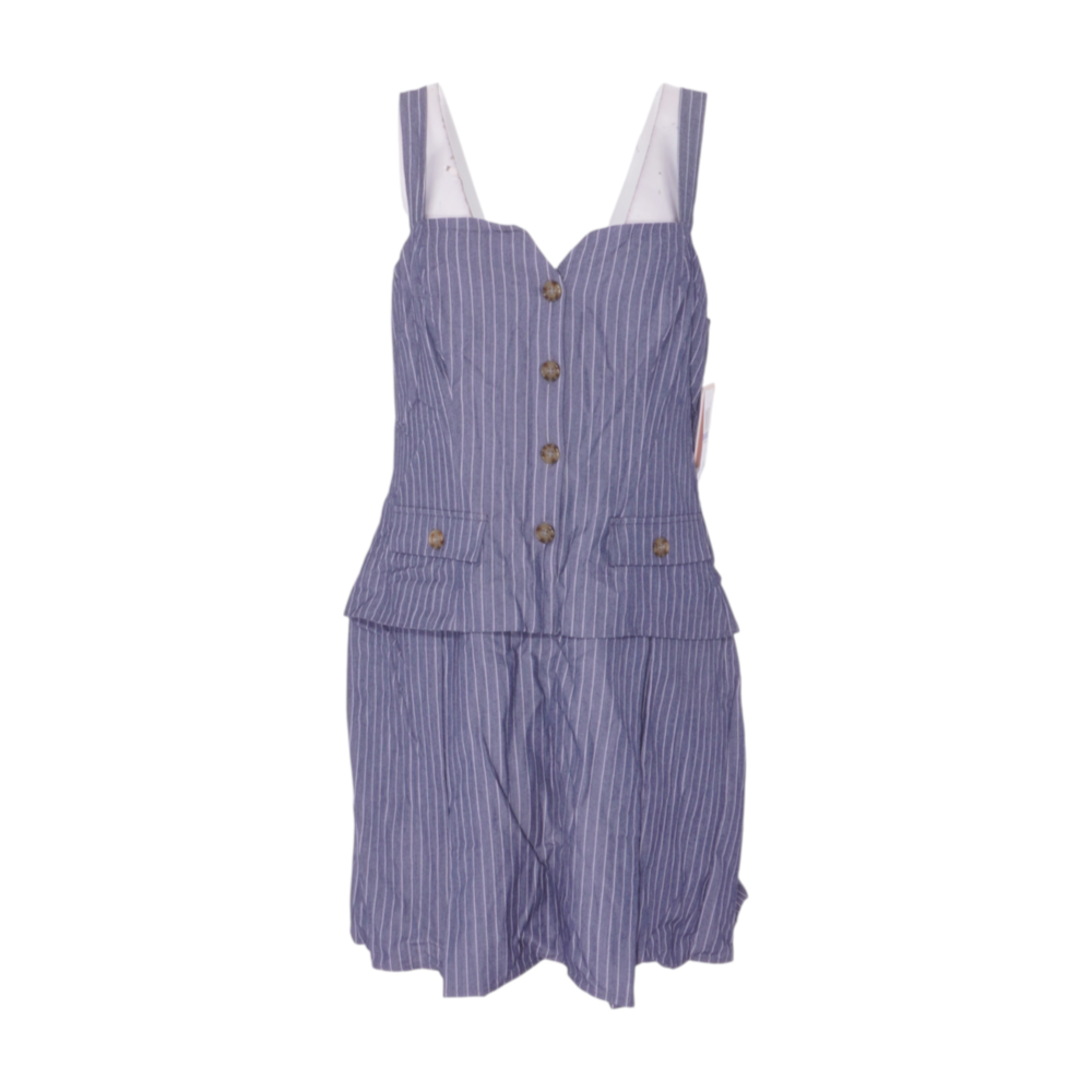 Blue Striped Mini Dress