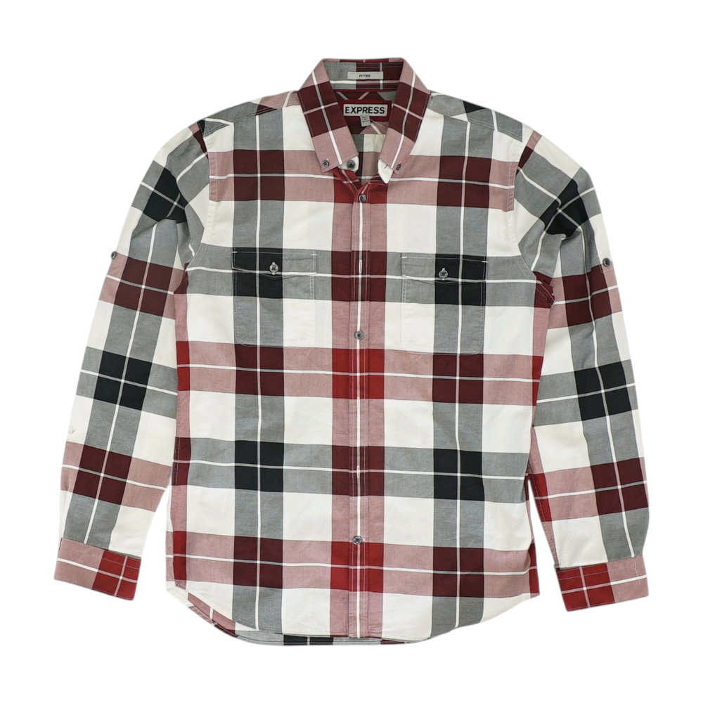 Multi Plaid Long Sleeve Button Down