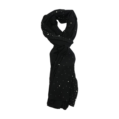 Black Polyester Scarf
