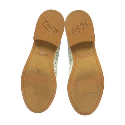 White Slip-On Flats