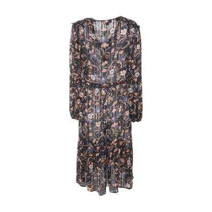 Black Floral Midi Dress