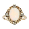 10K Two-Tone Gold Opal Fashion Ring