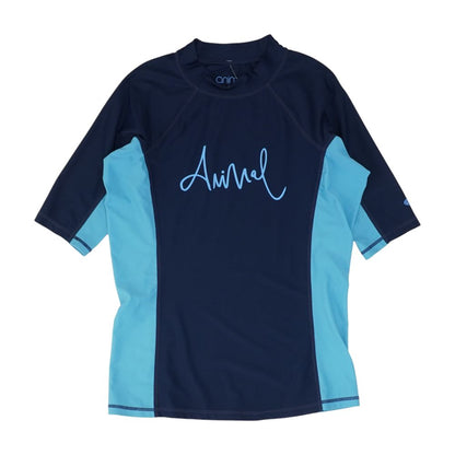 Navy Color Block Rash Guard
