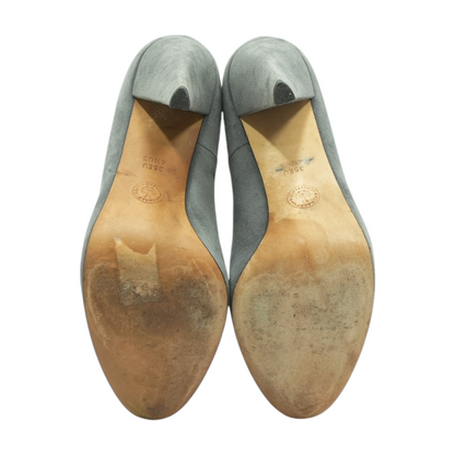 Suede Heels in Gray