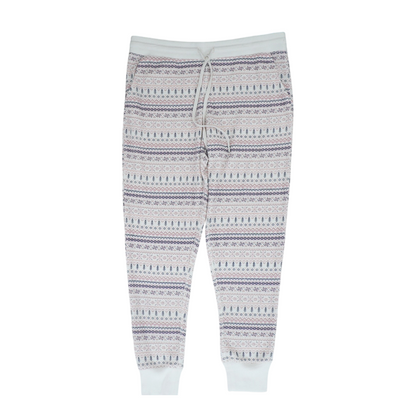 Beige Abstract Pajama Bottom