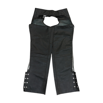 Black Vintage Leather Chaps