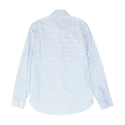 White Plaid Long Sleeve Button Down
