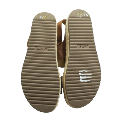 Brown Wedged Sandals