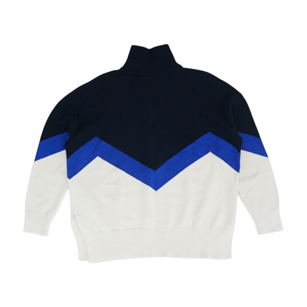 Navy Color Block 1/4 Zip Sweater