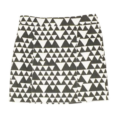Black Geometric Mini Skirt