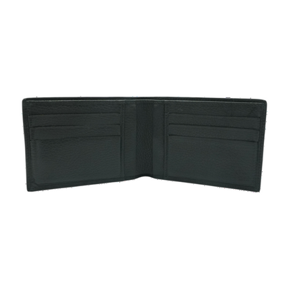 GG Emblem Bi-Fold Wallet in Black Leather