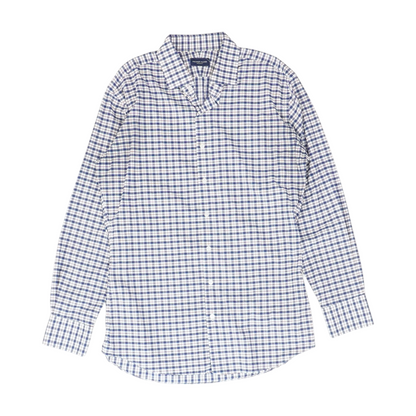 Navy Check Long Sleeve Button Down