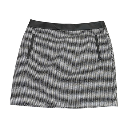 Black Houndstooth Mini Skirt