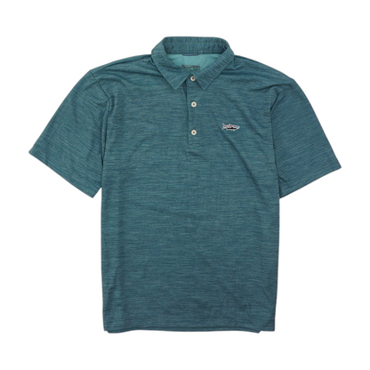 Blue Solid Short Sleeve Polo
