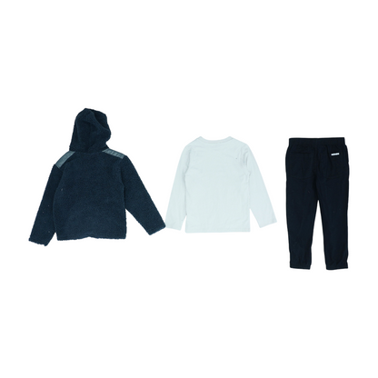 Navy Color Block Long Sleeve Set